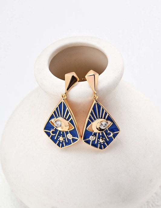 Cobalt Reverie Earrings |Eudorra Jewelry.