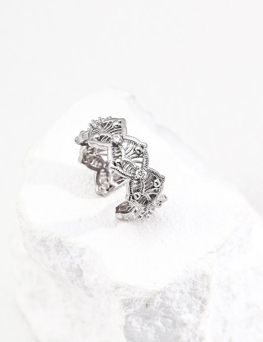 Radiance Glyph Open Ring |Eudorra Jewelry.