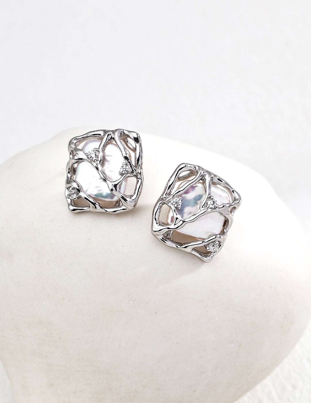 Lunar Spark Earrings |Eudorra Jewelry.