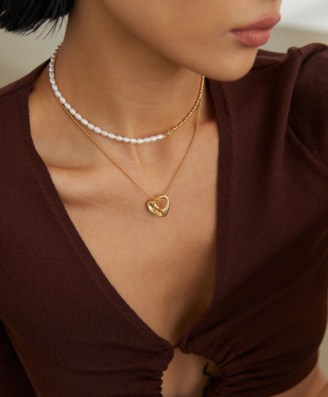 Heart Pendant Necklace | Love Embrace Necklace|Eudorra Jewelry