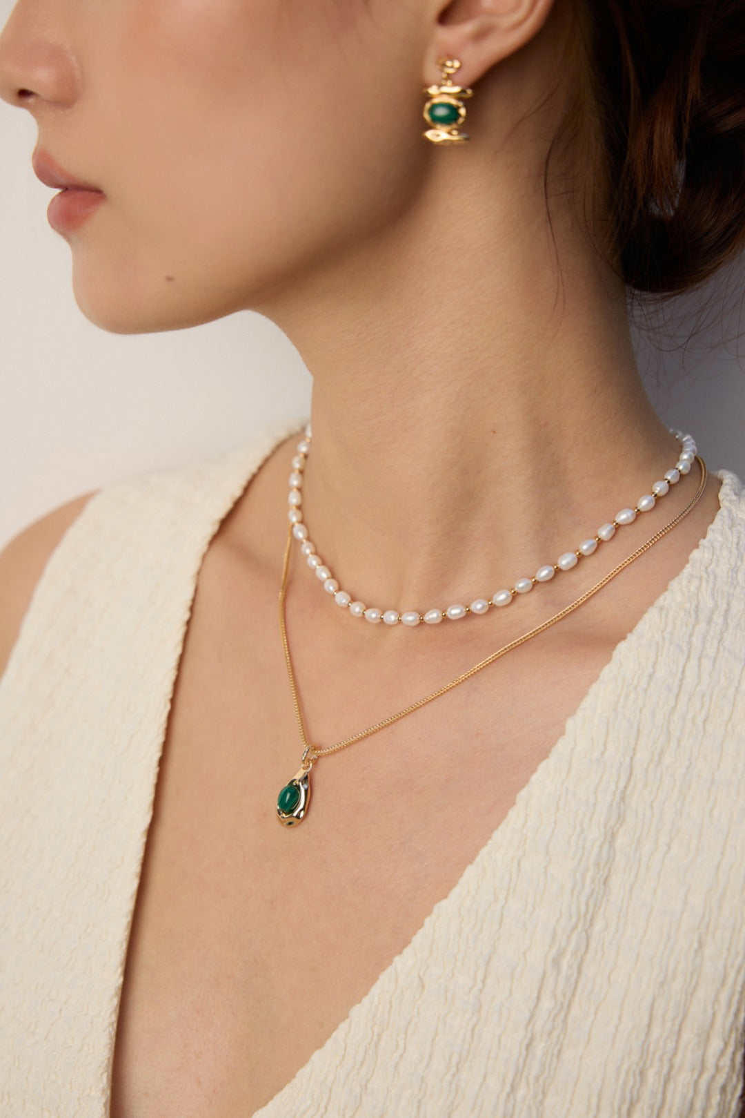Malachite Pendant Necklace | Sterling Silver Pendant | Eudorra Jewelry